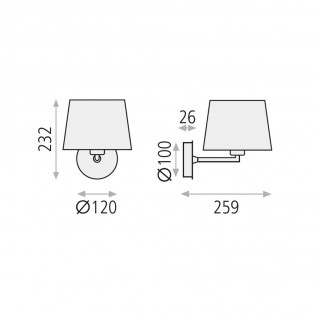 Aplique de pared Stilo