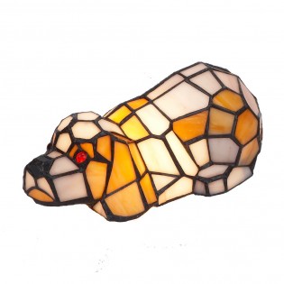 Lámpara de sobremesa cristal Tiffany Marfil