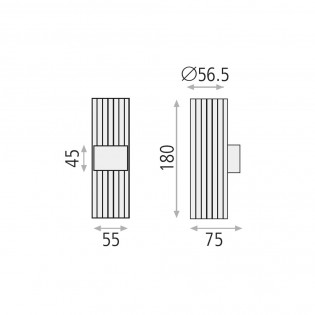 Aplique de pared Modrian (2 luces)