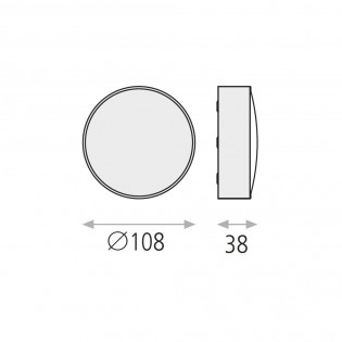 Downlight de techo exterior LED Ania (6W)
