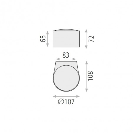 Aplique de pared exterior LED Ania (6W)