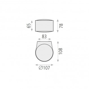 Aplique de pared exterior LED Ania (12W)