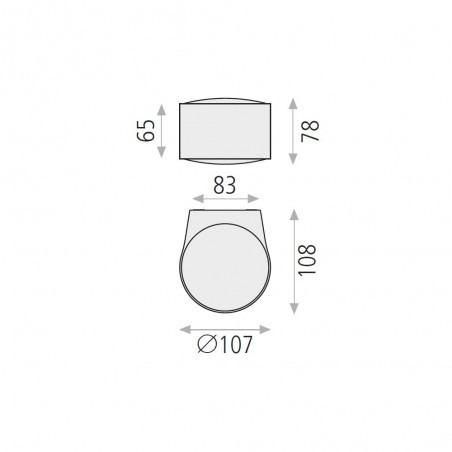 Aplique de pared exterior LED Ania (12W)
