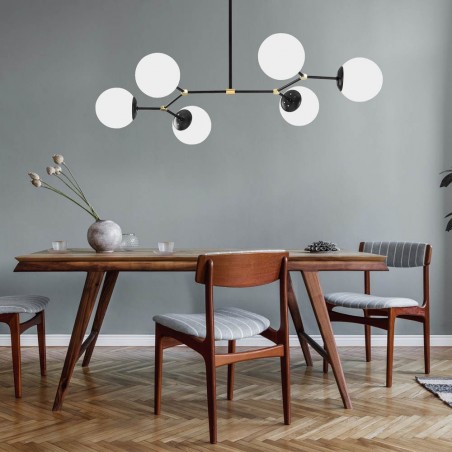 Ceiling Lamp Mulen Black (6 lights)