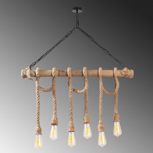 Lámpara colgante Erebos (6 luces)