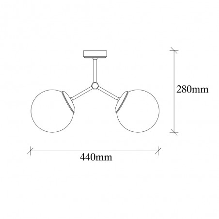 Ceiling Flush Light Mulen (2 Lights)