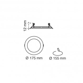 Downlight de techo LED Know (12W)