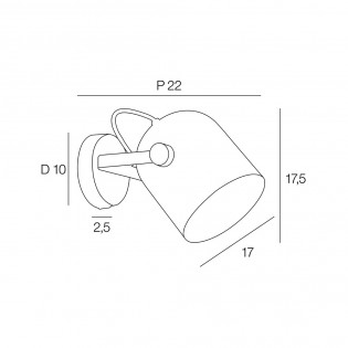Aplique de pared Ylva Inter