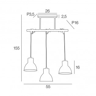 Ceiling Track Lamp Dock (3 lights)