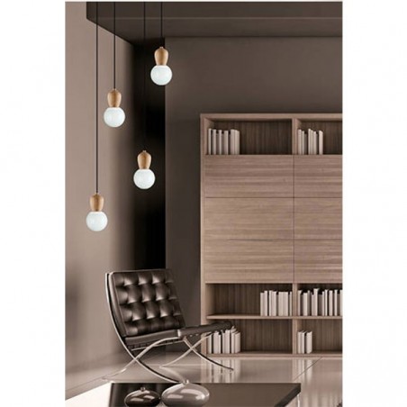 Wooden light bulb holder pendant Acorn