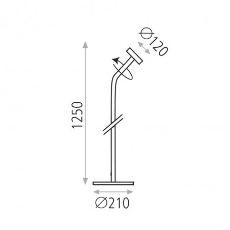 Lámpara de pie LED Corvus (7.5W)