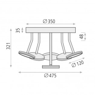 LED Ceiling Flush Light Corvus (42W)