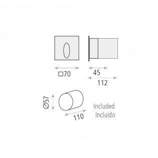 Reccessed Outdoor LED Wall Lamp Virgo (4W)
