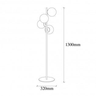 Floor Lamp Sinza Opal (4 lights)