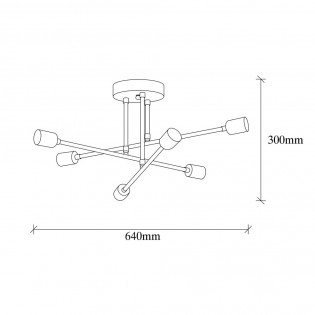 Plafón de techo Sempo (6 luces)