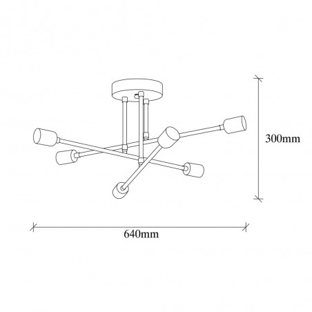 Plafón de techo Sempo (6 luces)