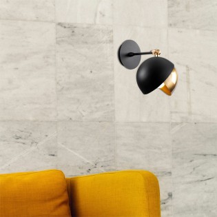 Aplique de pared Harvey 25 Negro