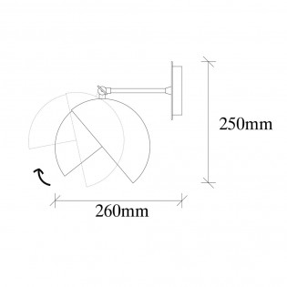 Aplique de pared Harvey 25 Negro