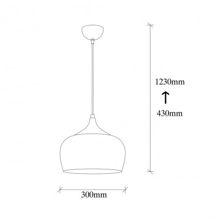 Pendant Lamp Harvey 30 Black/Glod