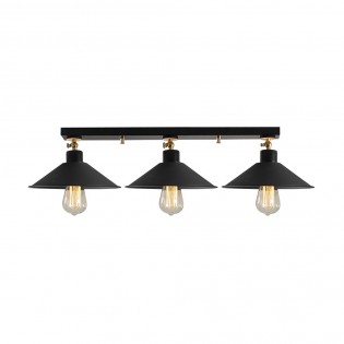 Regleta de techo Harvey Negro (3 luces)