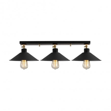 Regleta de techo Harvey Negro (3 luces)