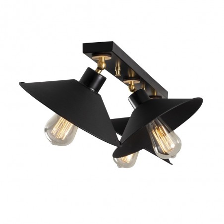 Regleta de techo Harvey Negro (3 luces)