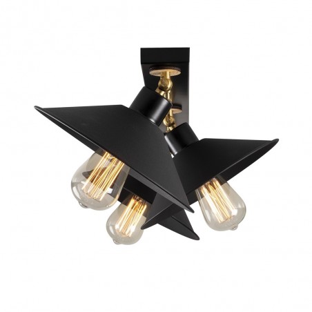 Regleta de techo Harvey Negro (3 luces)