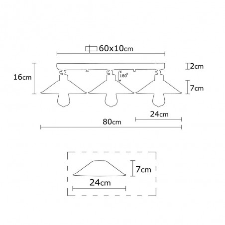 Adjustable Track Light Harvey Black (3 lights)