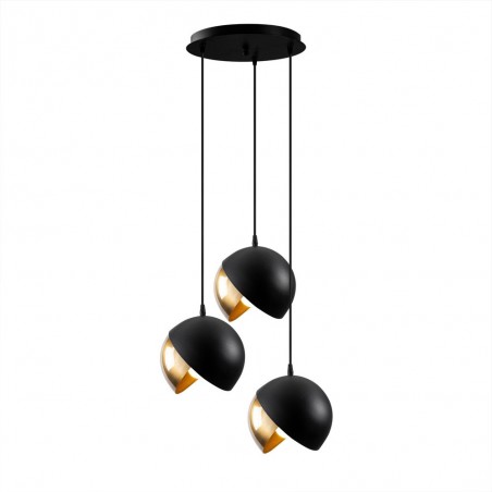 Cluster Pendant Lamp Harvey 20 Black/Gold (3 lights)