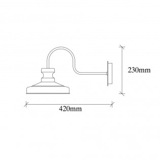 Aplique de pared Harvey 22 Negro