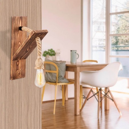 Aplique de madera Gentry (1 luz)