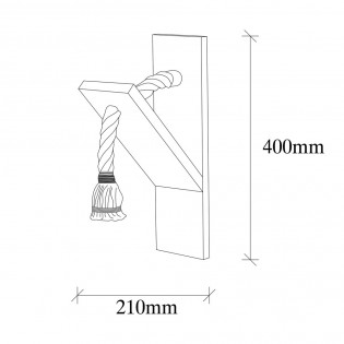 Aplique de madera Gentry (1 luz)