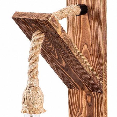 Aplique de madera Gentry (1 luz)