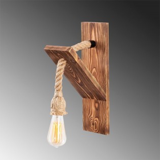 Aplique de madera Gentry (1 luz)