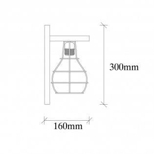 Aplique de pared Gentry Metal