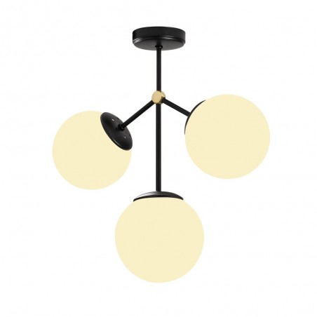 Plafón de techo Mulen Negro (3 Luces)