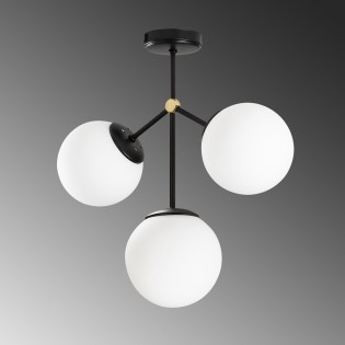 Plafón de techo Mulen Negro (3 Luces)