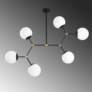 Pendant Lamp Mulen Black (6 lights)