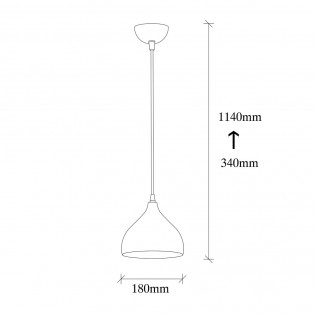 Pendant Lamp Asney 18 Black