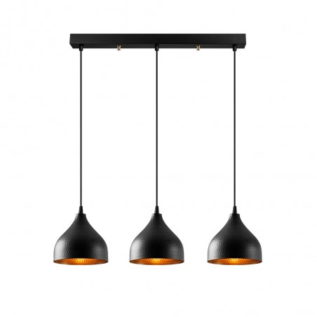 Regleta colgante Asney Negro (3 luces)