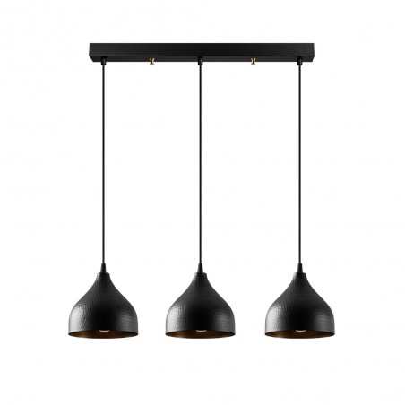 Regleta colgante Asney Negro (3 luces)