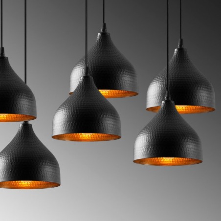 Pendant Lamp Asney 18 Black (7 lights)