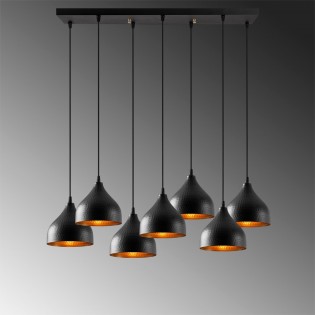 Pendant Lamp Asney 18 Black (7 lights)