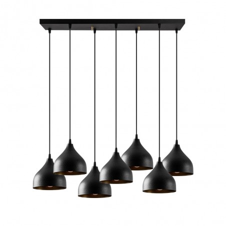 Pendant Lamp Asney 18 Black (7 lights)