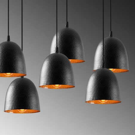 Pendant Lamp Asney 16 Black (7 lights)