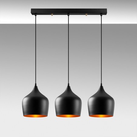 Pendant Track Light Momo 22  Negro (3 lights)