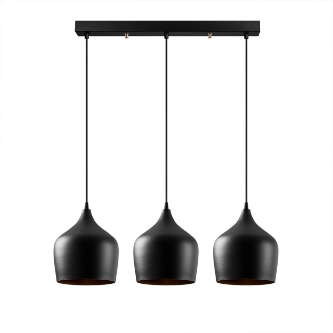 Pendant Track Light Momo 22  Negro (3 lights)
