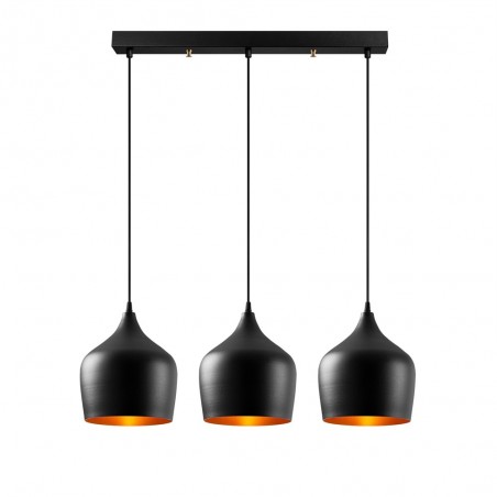Pendant Track Light Momo 22  Negro (3 lights)