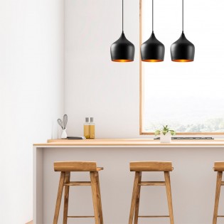 Pendant Track Light Momo 22  Negro (3 lights)