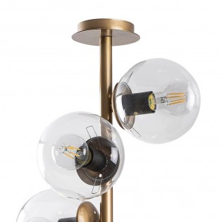 Plafón de techo Sinza Negro (3 luces)